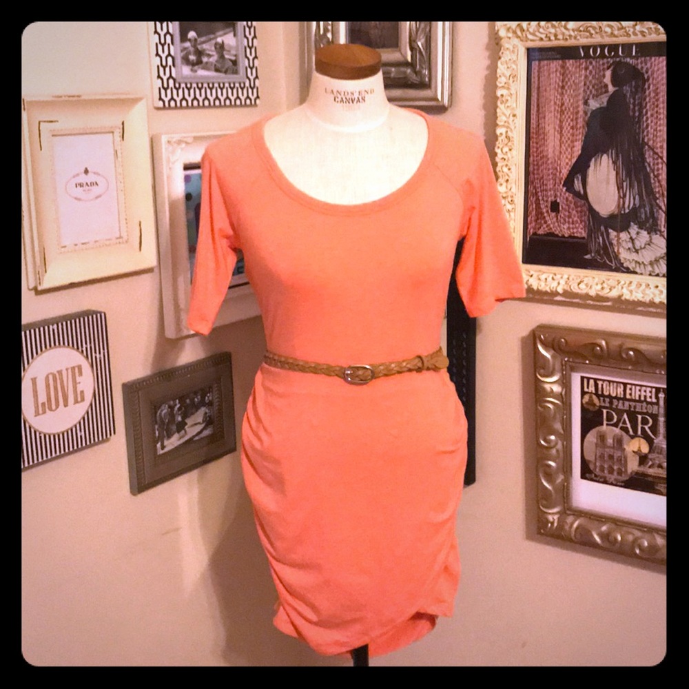 Athleta super soft gathered side t-shirt dress